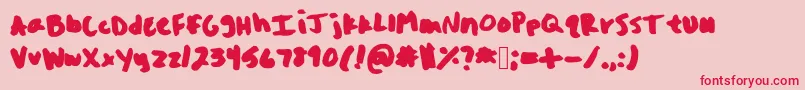 OhSnap Font – Red Fonts on Pink Background