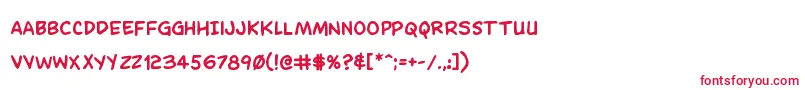 Dominomaskbold Font – Red Fonts on White Background