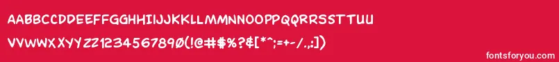 Dominomaskbold Font – White Fonts on Red Background