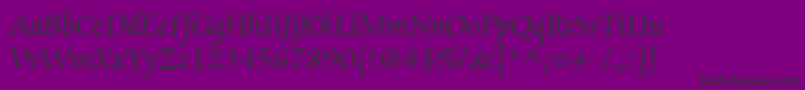 ChanceryScriptSsi Font – Black Fonts on Purple Background