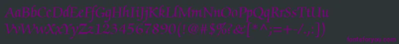 ChanceryScriptSsi Font – Purple Fonts on Black Background