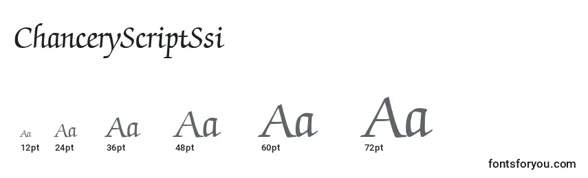 ChanceryScriptSsi Font Sizes