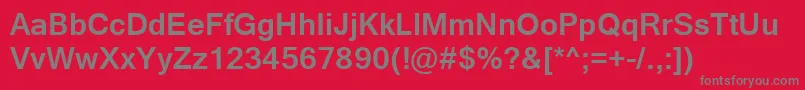 GautamiBold Font – Gray Fonts on Red Background