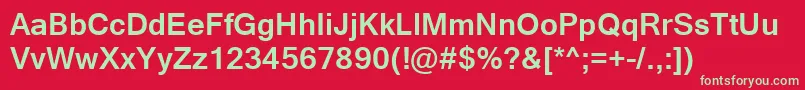 GautamiBold Font – Green Fonts on Red Background