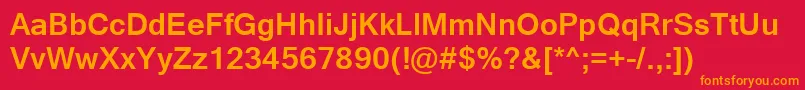 GautamiBold Font – Orange Fonts on Red Background