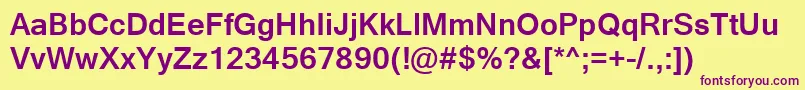 GautamiBold Font – Purple Fonts on Yellow Background