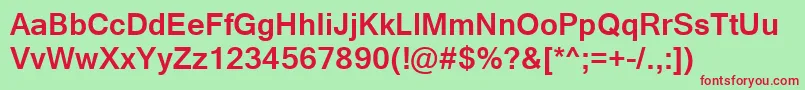 GautamiBold Font – Red Fonts on Green Background