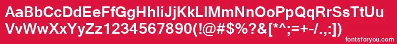 GautamiBold Font – White Fonts on Red Background