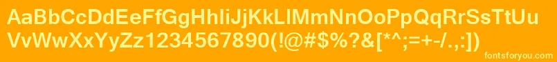 GautamiBold Font – Yellow Fonts on Orange Background