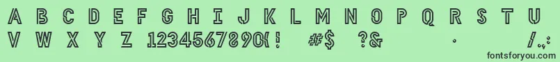 HellodenverdisplayboldV1.6 Font – Black Fonts on Green Background