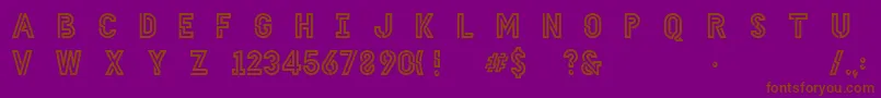 HellodenverdisplayboldV1.6 Font – Brown Fonts on Purple Background