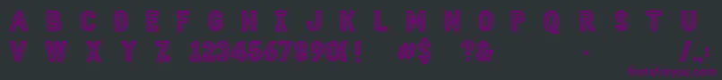 Шрифт HellodenverdisplayboldV1.6 – фиолетовые шрифты на чёрном фоне
