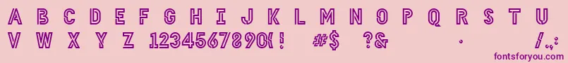 HellodenverdisplayboldV1.6 Font – Purple Fonts on Pink Background