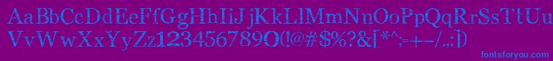 SmMiddlism-Schriftart – Blaue Schriften auf violettem Hintergrund