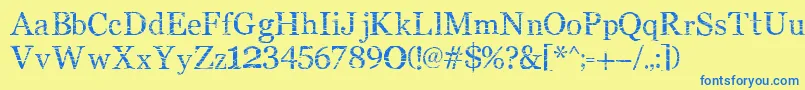 SmMiddlism Font – Blue Fonts on Yellow Background