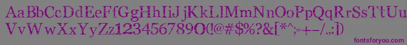 フォントSmMiddlism – 紫色のフォント、灰色の背景