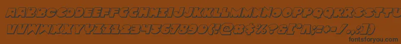 Zounderkite3Dital Font – Black Fonts on Brown Background