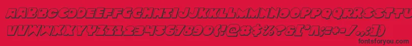 Zounderkite3Dital Font – Black Fonts on Red Background