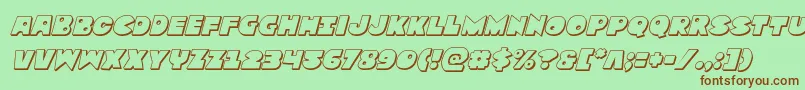 Шрифт Zounderkite3Dital – коричневые шрифты на зелёном фоне