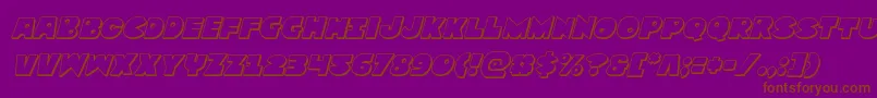 Zounderkite3Dital-Schriftart – Braune Schriften auf violettem Hintergrund