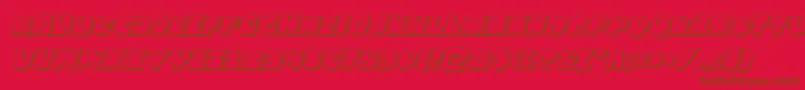 Zounderkite3Dital Font – Brown Fonts on Red Background