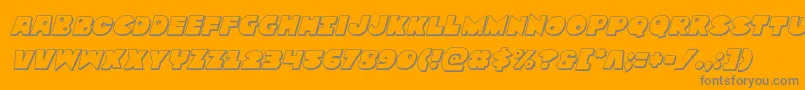 Zounderkite3Dital Font – Gray Fonts on Orange Background