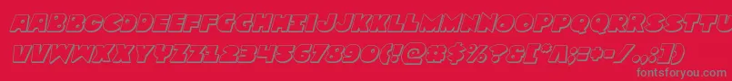 More about Zounderkite3Dital Font Zounderkite3Dital Font – Gray Fonts on Red Background