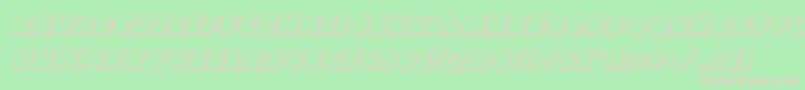 Zounderkite3Dital Font – Pink Fonts on Green Background