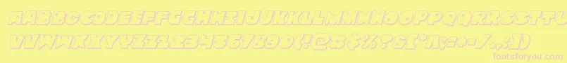 Zounderkite3Dital Font – Pink Fonts on Yellow Background