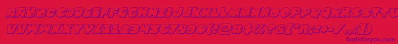 Zounderkite3Dital Font – Purple Fonts on Red Background