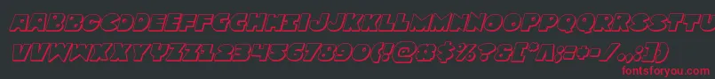 Zounderkite3Dital Font – Red Fonts on Black Background