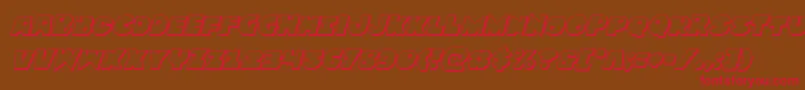 Zounderkite3Dital Font – Red Fonts on Brown Background