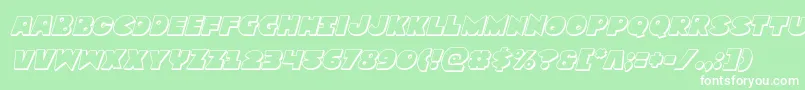 フォントZounderkite3Dital – 緑の背景に白い文字