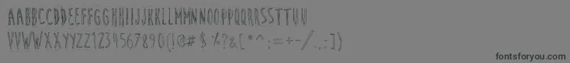 CuteCartoon Font – Black Fonts on Gray Background