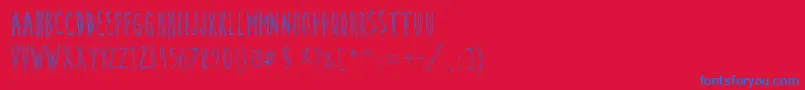 CuteCartoon Font – Blue Fonts on Red Background