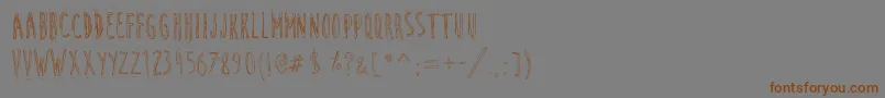 CuteCartoon Font – Brown Fonts on Gray Background
