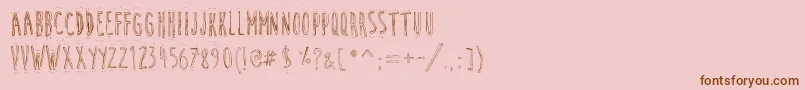 CuteCartoon Font – Brown Fonts on Pink Background