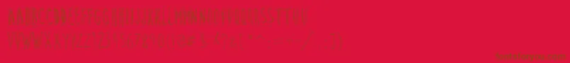 CuteCartoon Font – Brown Fonts on Red Background