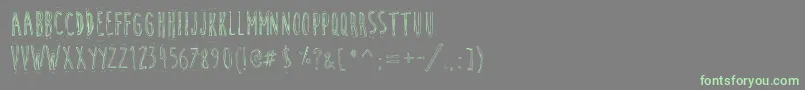 CuteCartoon Font – Green Fonts on Gray Background
