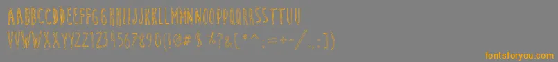 CuteCartoon Font – Orange Fonts on Gray Background