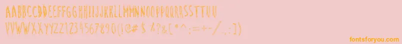 CuteCartoon Font – Orange Fonts on Pink Background