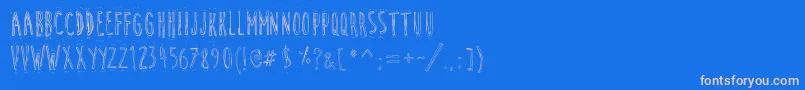 CuteCartoon Font – Pink Fonts on Blue Background