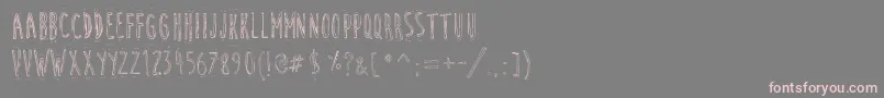 Шрифт CuteCartoon – розовые шрифты на сером фоне