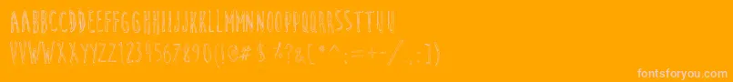 CuteCartoon Font – Pink Fonts on Orange Background
