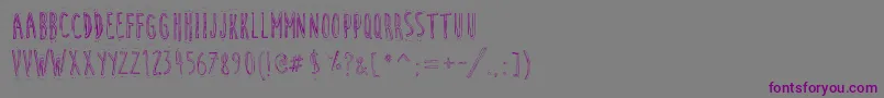 CuteCartoon Font – Purple Fonts on Gray Background