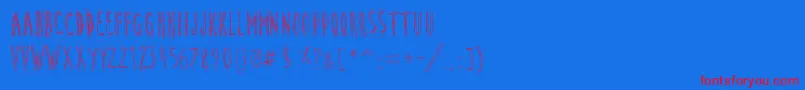 CuteCartoon Font – Red Fonts on Blue Background