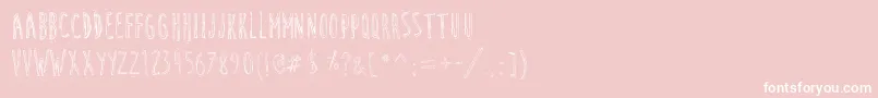 フォントCuteCartoon – ピンクの背景に白い文字