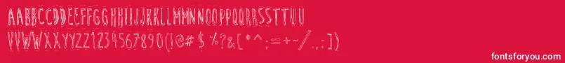 CuteCartoon Font – White Fonts on Red Background