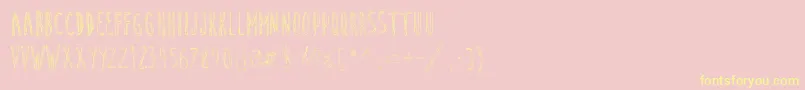 CuteCartoon Font – Yellow Fonts on Pink Background