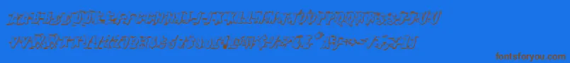 Earthshake3Dital Font – Brown Fonts on Blue Background